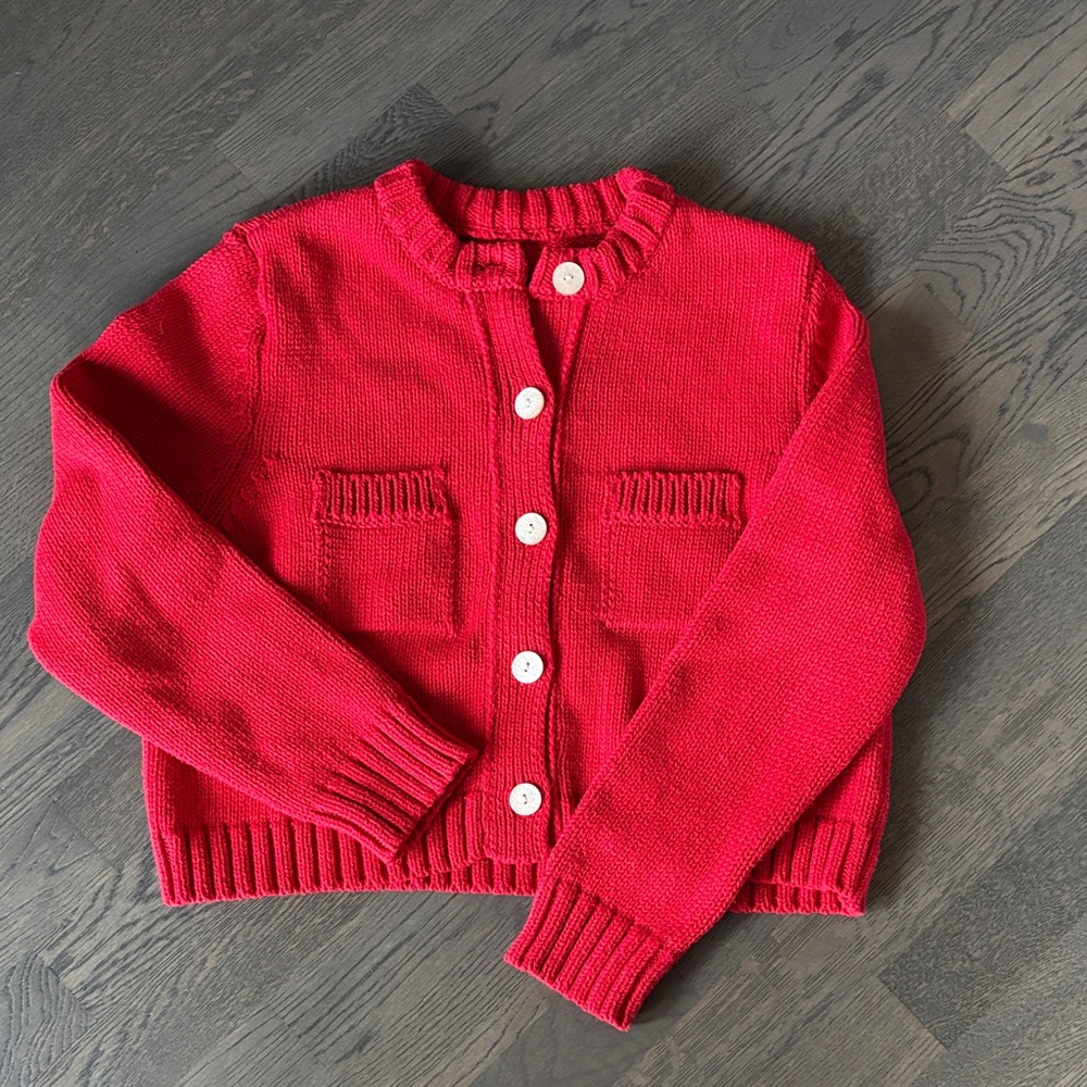 Zara Red Women's Cardigan with Buttons